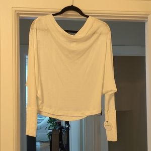 Lulus basic white thermal long sleeve top